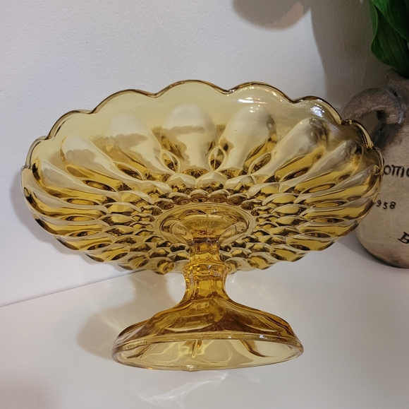 Vintage Anchor Hocking Amber Cake Stand - Picture 5 of 6